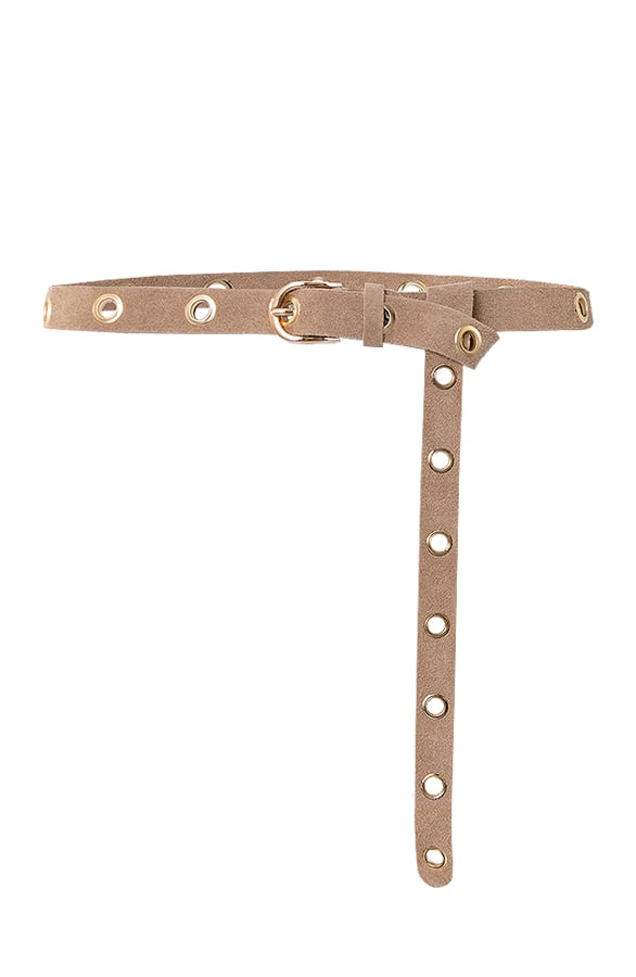 Lange Suede Riem Merith Beige – shoparchief