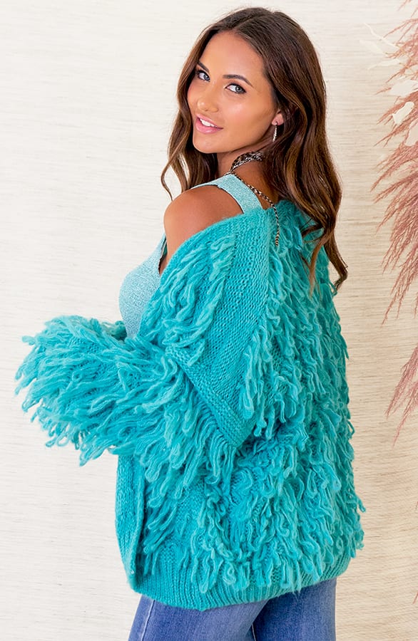 Trendy Gebreid Franjes Vest Veerle Oase – shoparchief — foto 4
