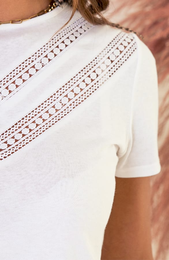 V Top Broidery Sem Wit – shoparchief — foto 4