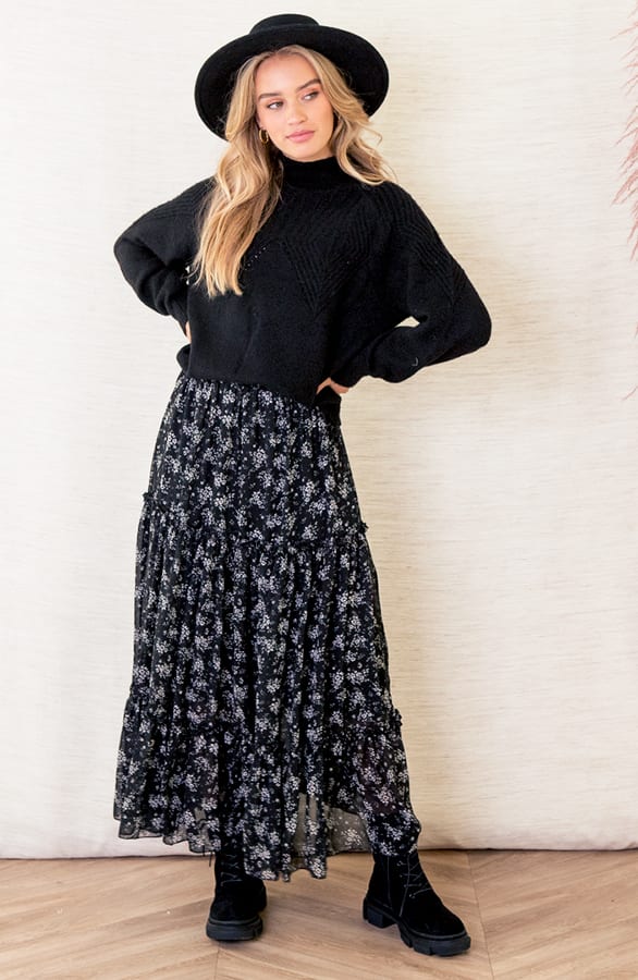 De coltrui combineren met een rok — foto 1