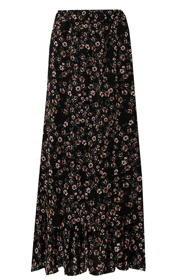A-lijn Floral Rok Rowenna Zwart – shoparchief — foto 7