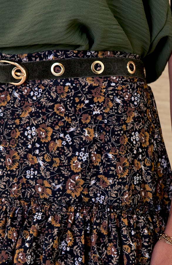 Bloemenprint Rok Exclusive Joy Oker – shoparchief — foto 3