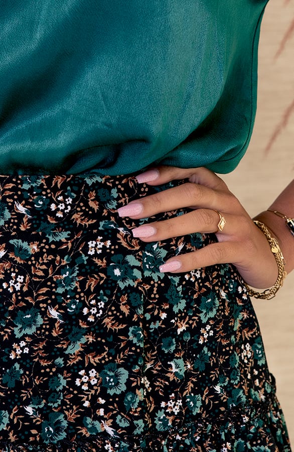 Bloemenprint Rok Exclusive Joy Smaragd – shoparchief — foto 5