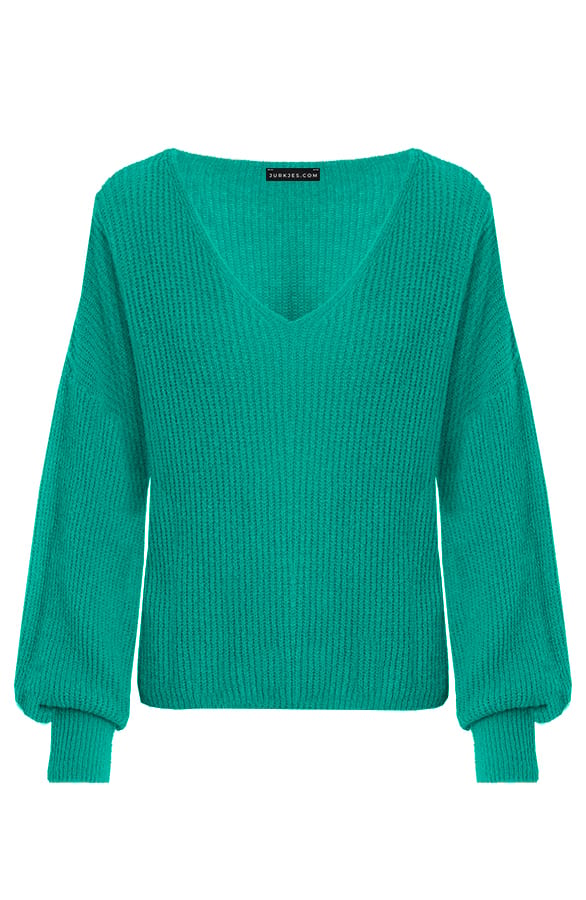 Gebreide Dames Trui Yasmina Bright Green – shoparchief