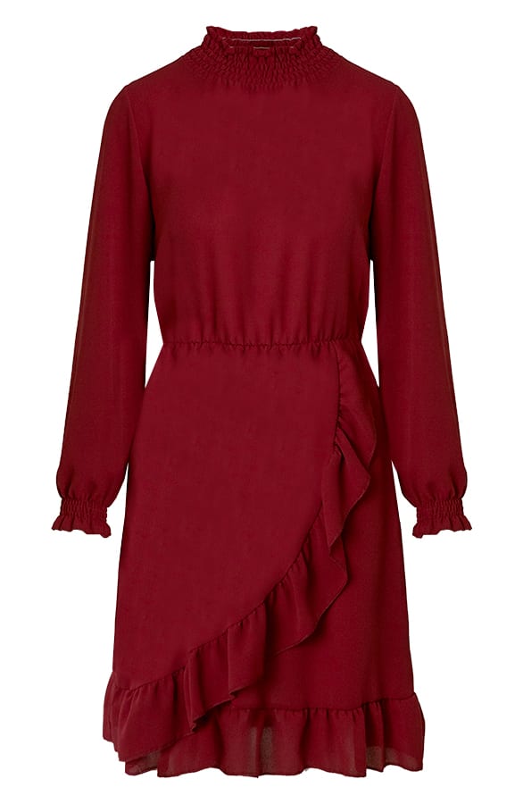 Jurk Met Colkraag Iliana Bordeaux – shoparchief — foto 7