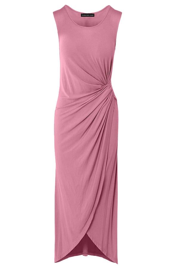 Jurk Met Knoop Myrle Dust Roze – shoparchief