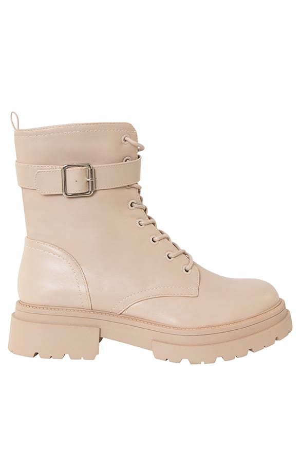 Leren Veterboots Noortje Beige – shoparchief