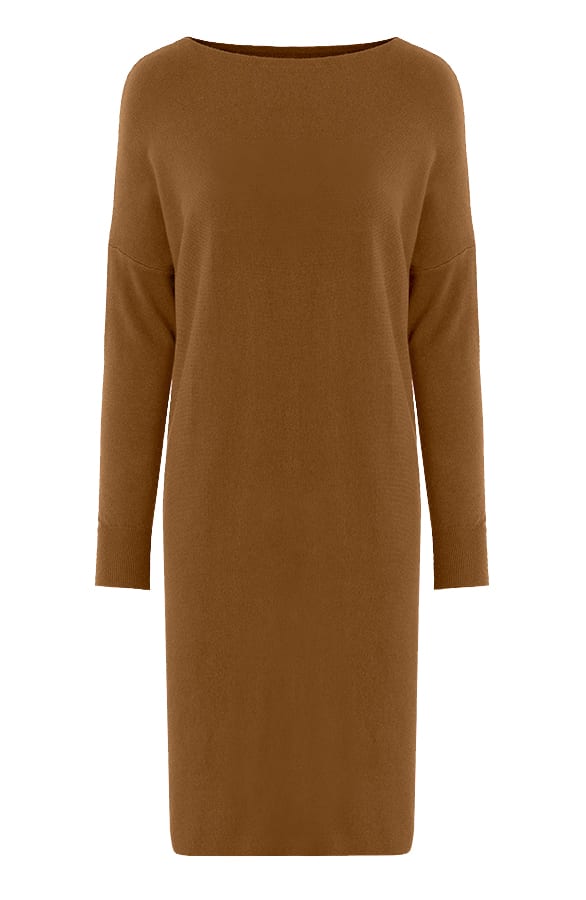 Oversized Jurk Met Knopen Faith Cognac – shoparchief — foto 5