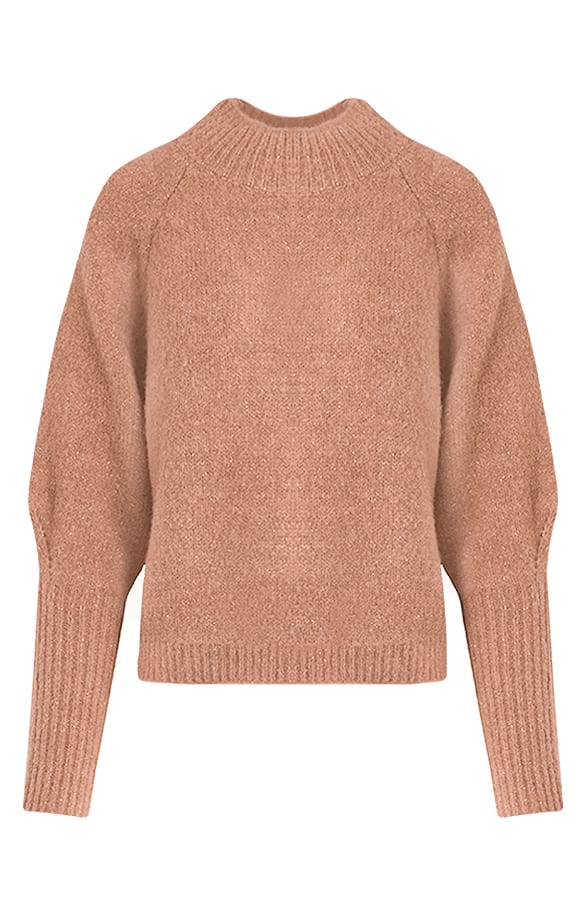 Oversized Lurex Trui Loesje Camel – shoparchief — foto 6