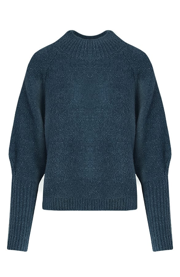 Oversized Lurex Trui Loesje Donkergroen – shoparchief — foto 6