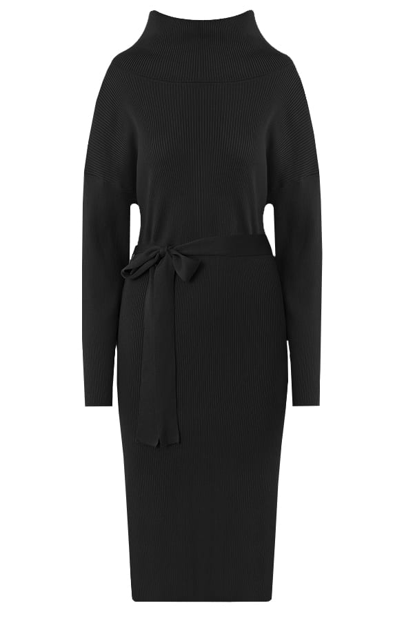 Stretch Coljurk Met Ceintuur Tiffany Zwart – shoparchief — foto 5