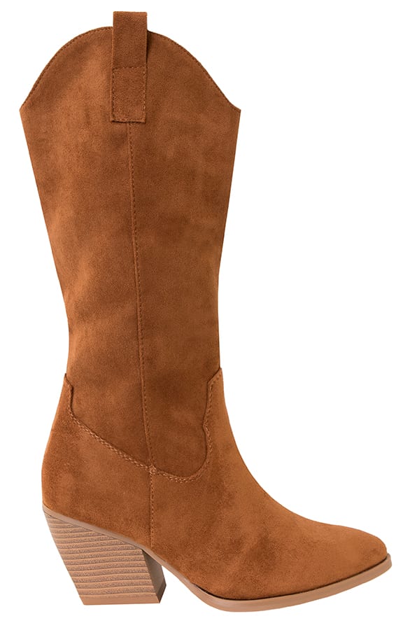 Suedine Cowboy Laarzen Wanda Cognac – shoparchief