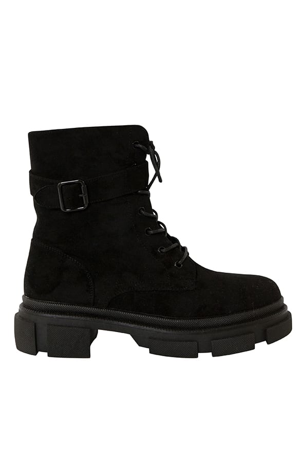 Suedine Veterboots Noortje Zwart – shoparchief