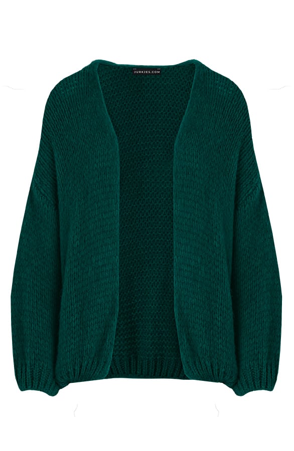 Trendy Vest Gebreid Skye Smaragd – shoparchief — foto 5