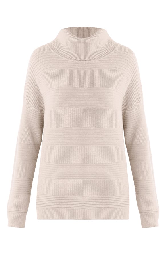 Trui Met Gestreept Motief Hester Beige – shoparchief