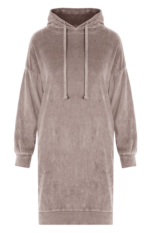 Zachte Jurk Met Capuchon Bailey Beige – shoparchief