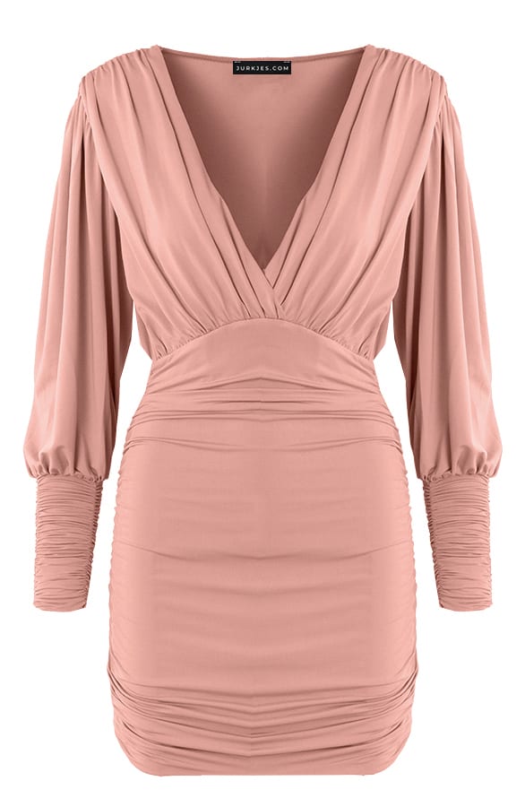 Aansluitende v-hals jurk Kristy Rose – shoparchief