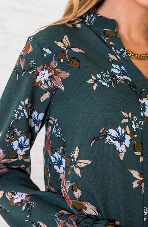 Bloemen Blouse Faye Dark Army – shoparchief — foto 4