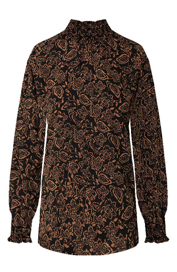 Col Blouse Paisley Philley Cognac – shoparchief — foto 5