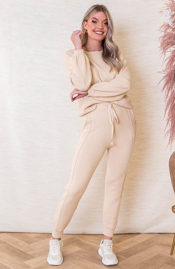 Comfy Jogging Sweater katelynn Beige – shoparchief