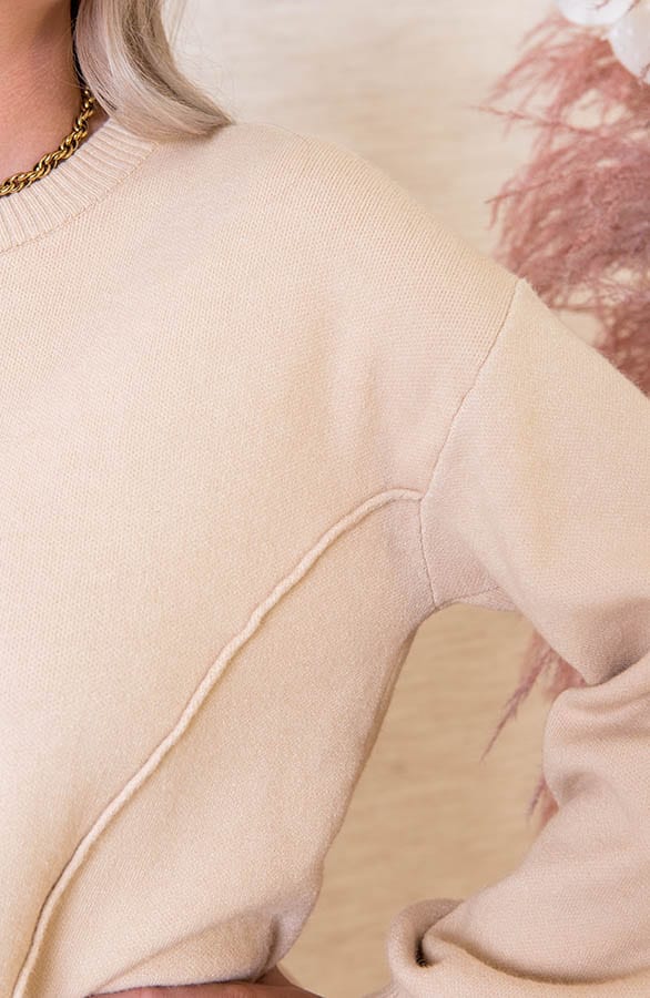 Comfy Jogging Sweater katelynn Beige – shoparchief — foto 4