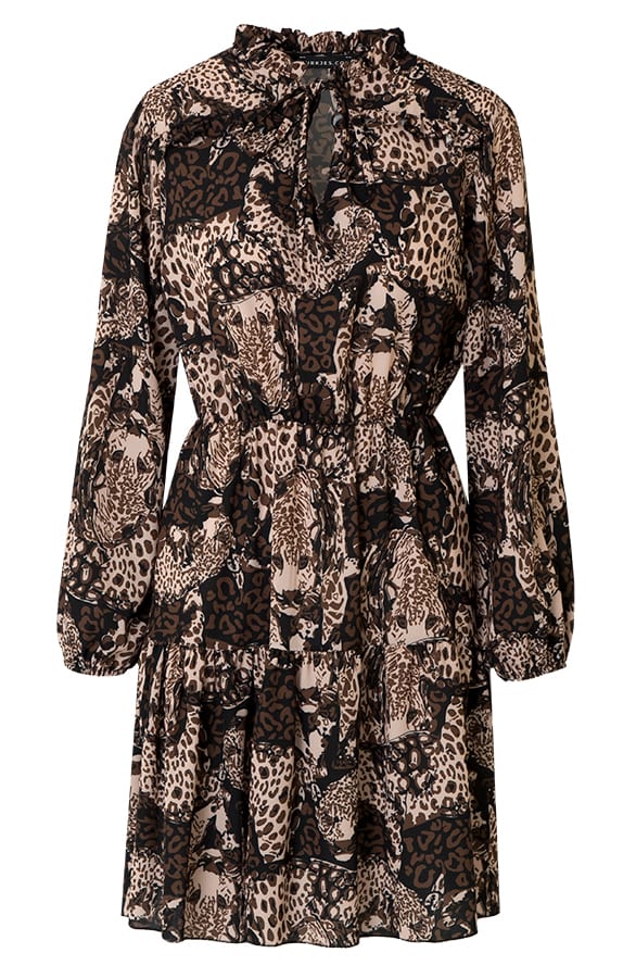 Dierenprint Jurk Posie Bruin – shoparchief — foto 5