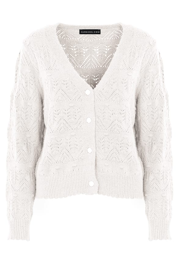 Gehaakt Trend Vest Mara Ecru – shoparchief