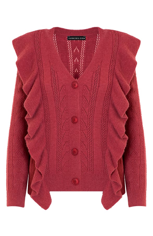 Gehaakt Vest Met Ruches Lianne Brique – shoparchief — foto 5
