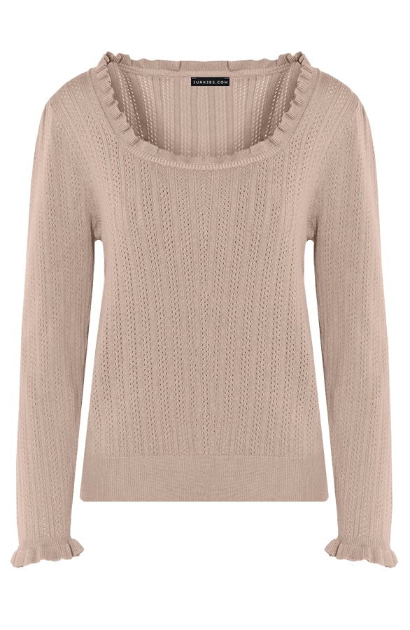 Gehaakte Top Met Ruches Beth Taupe – shoparchief