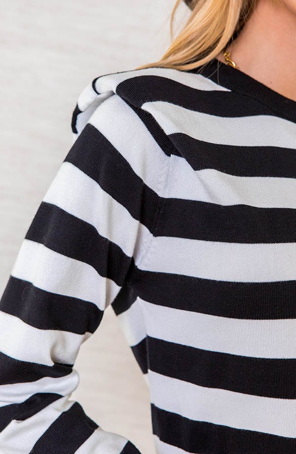 Gestreepte Schouder Ginny Top – shoparchief — foto 4