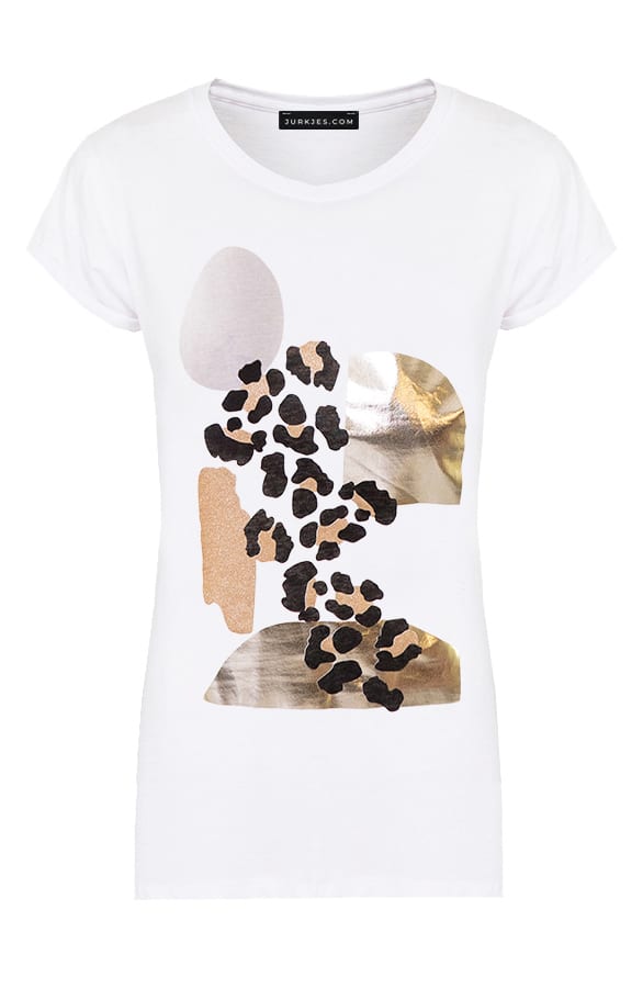 Golden Leopard Top Vayen Wit – shoparchief — foto 6