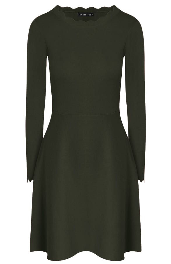Golvende Stretch Jurk Kylie Army – shoparchief — foto 6