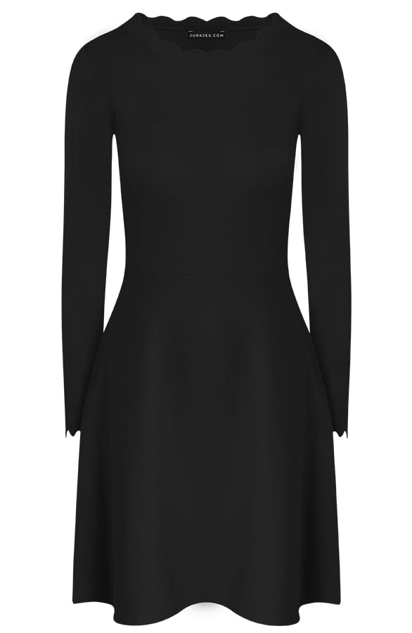 Golvende Stretch Jurk Kylie Zwart – shoparchief — foto 6