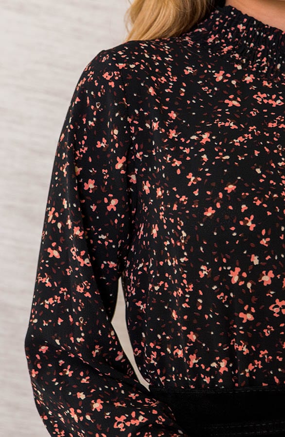 Jurk Met Colkraag En Print Iliana Zwart – shoparchief — foto 4