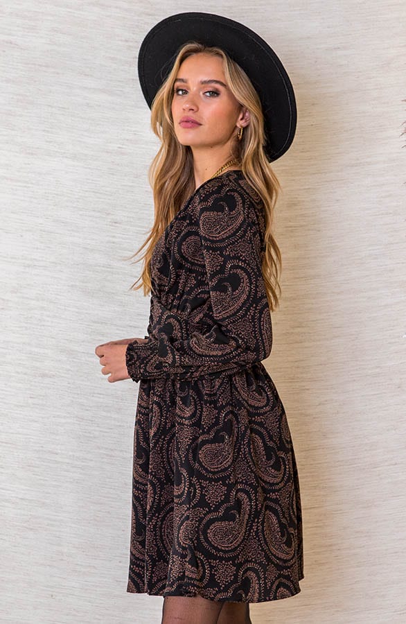 Jurk Met Paisley Print Jolene Zwart – shoparchief — foto 2
