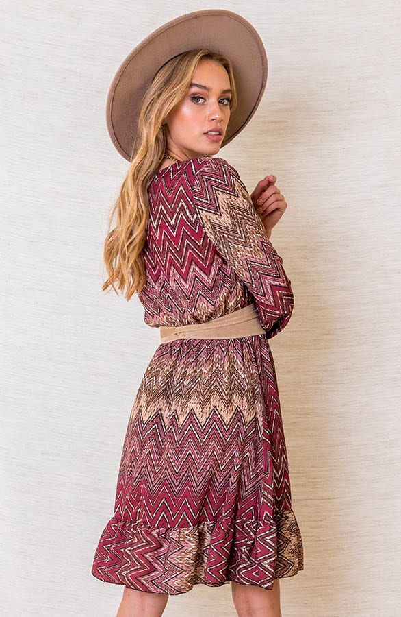 Jurk Met Wavy Print Leanne Roze – shoparchief — foto 3