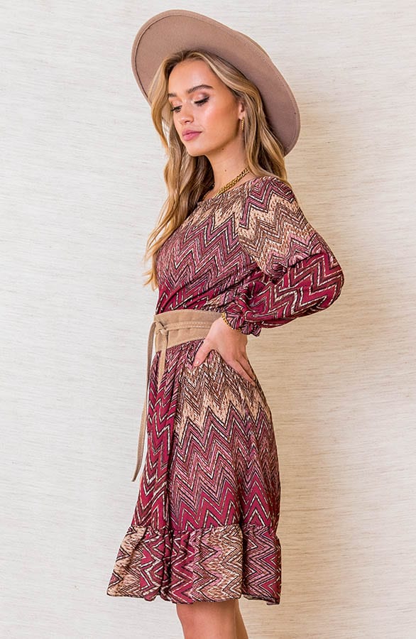Jurk Met Wavy Print Leanne Roze – shoparchief — foto 2