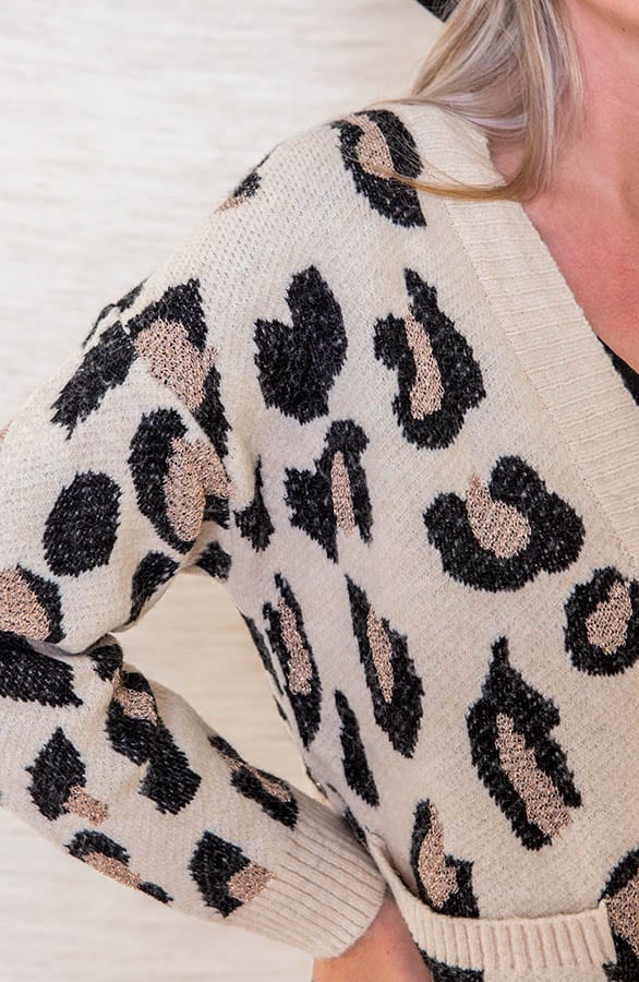 Midi Vest Met Dierenprint Lina Beige – shoparchief — foto 2