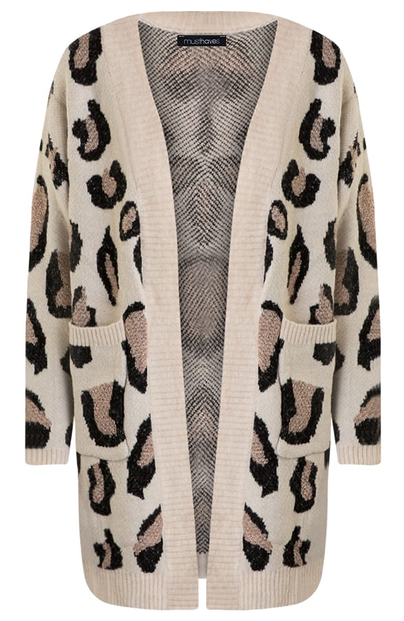 Midi Vest Met Dierenprint Lina Beige – shoparchief