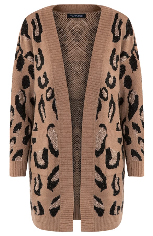Midi Vest Met Dierenprint Lina Camel – shoparchief