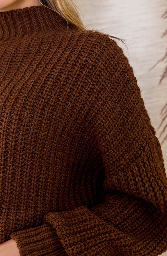 Oversized Gebreide Trui Laureen Bruin – shoparchief — foto 4