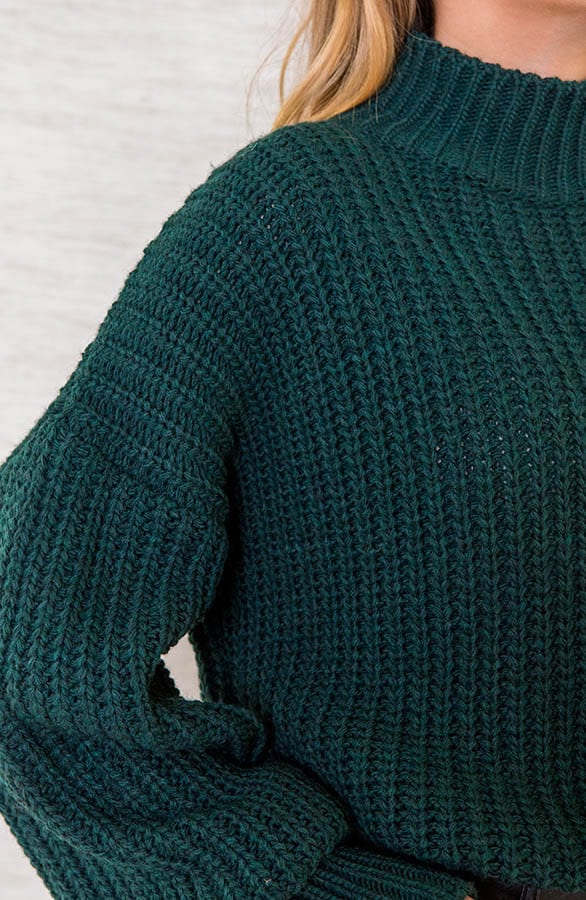 Oversized Gebreide Trui Laureen Smaragd – shoparchief — foto 4
