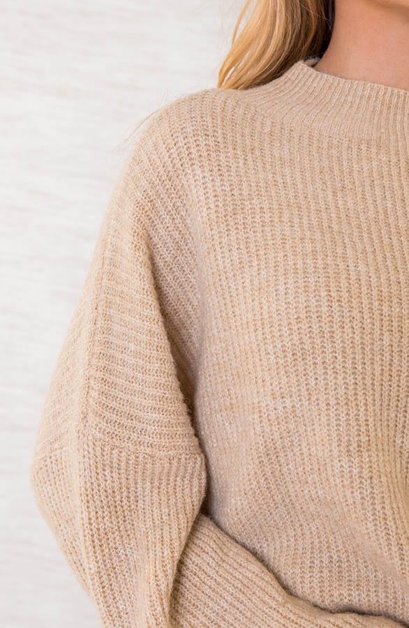 Oversized Gebreide Trui Leona Beige – shoparchief — foto 4
