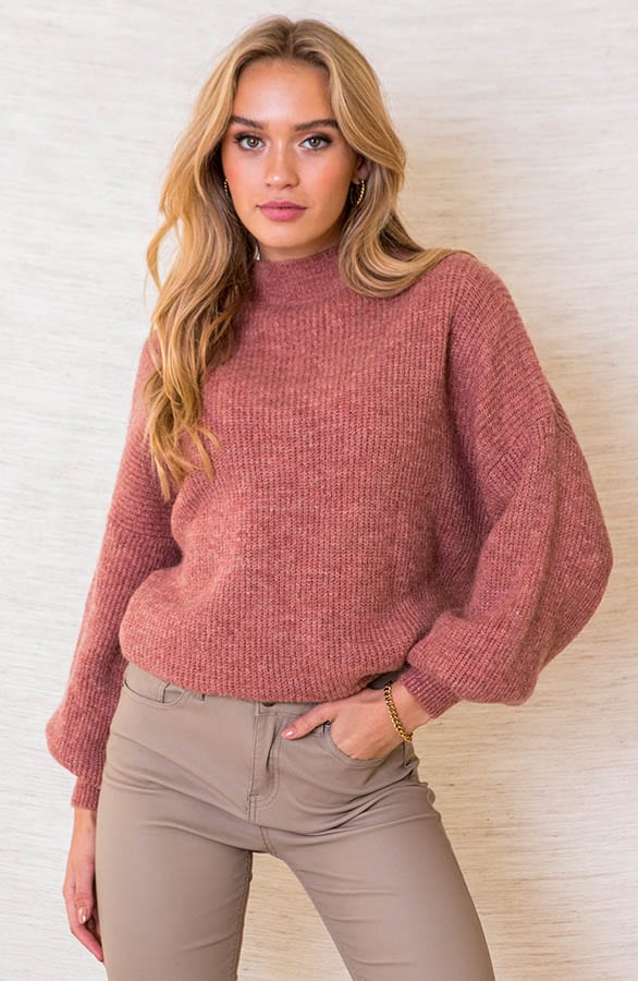 Oversized Gebreide Trui Leona Oud Roze – shoparchief