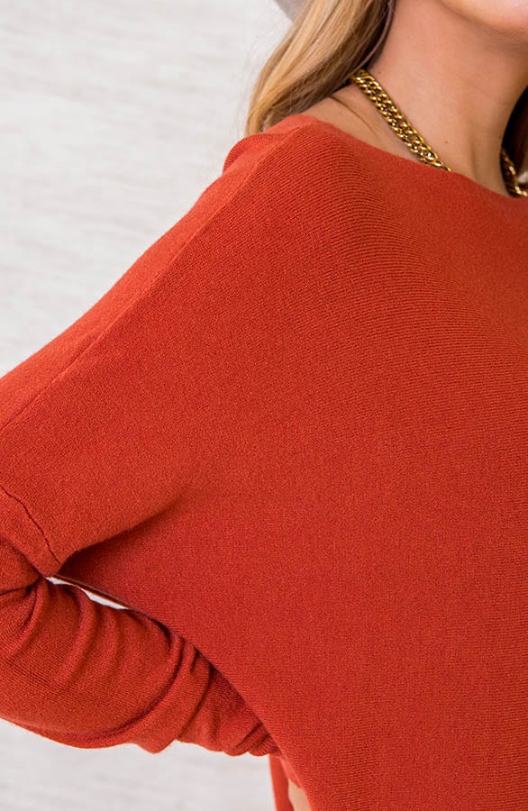 Oversized Jurk Met Knopen Faith Terracotta – shoparchief — foto 4