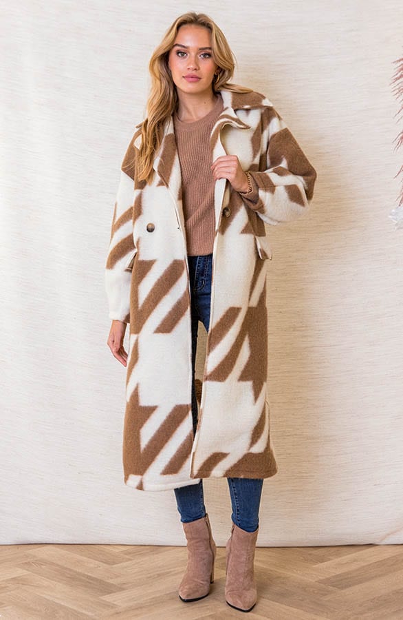 Oversized Long Coat Raven Camel Ecru – shoparchief