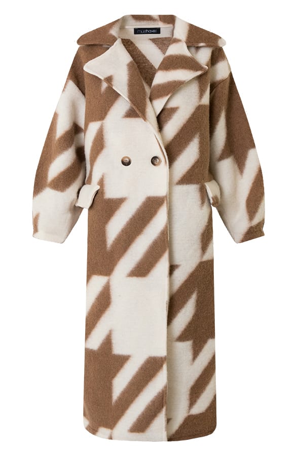 Oversized Long Coat Raven Camel Ecru – shoparchief — foto 5