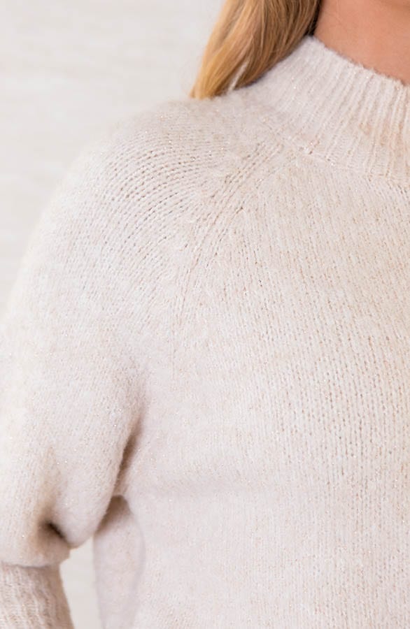 Oversized Lurex Trui Loesje Beige – shoparchief — foto 4