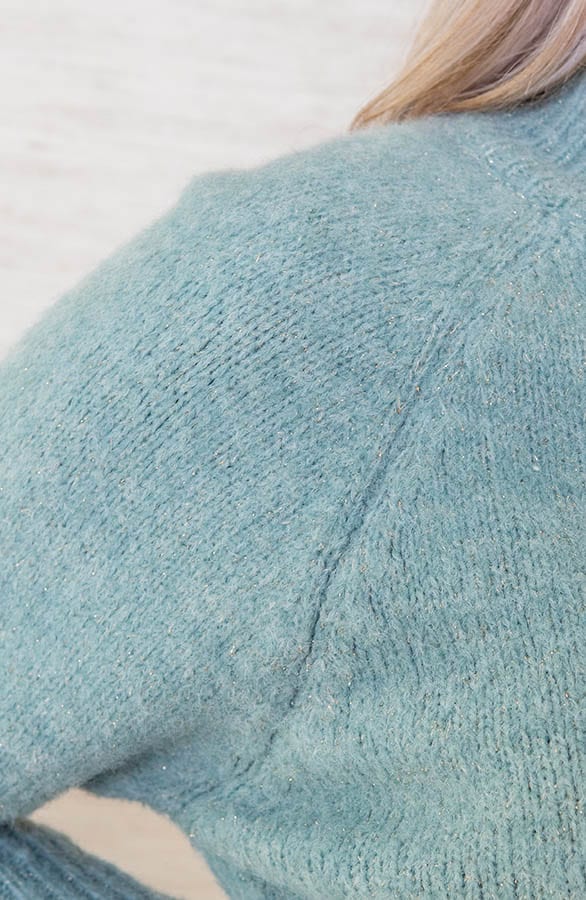 Oversized Lurex Trui Loesje Mint – shoparchief — foto 2