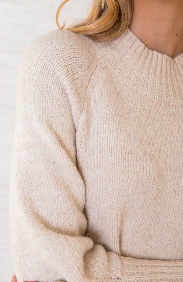 Oversized Lurex Tuniek Loesje Beige – shoparchief — foto 4